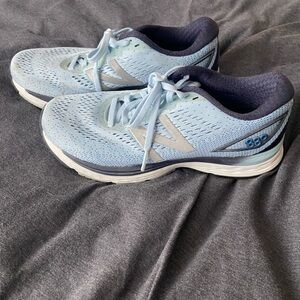 New Balance Women's Light Blue and Navy Running Sneakers